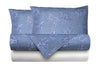 Completo letto lenzuola federe stampa digitale 100% cotone, made in italy OCEANO AZZURRO/BIANCO - Vanita di raso