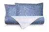 Set Copripiumino federe bifaccia Doubleface parure Copripiumino Stampa Digitale Cotone Made in Italy OCEANO AZZURRO / BIANCO