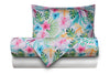 Completo letto lenzuola federe bifaccia double face stampa digitale in cotone made in italy MELANIA/BIANCO - Vanita di raso