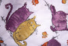 Set copripiumino federe letto parure copripiumino stampa fantasia 100% cotone Made in Italy GATTI ARANCIONE