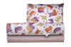 Completo letto lenzuola federe letto stampa fantasia 100% cotone Made in Italy GATTI ARANCIONE - SmartDecoHome