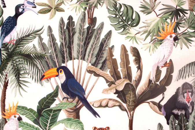 Set 2 federe coppia di federe stampa digitale cotone Made in Italy GIUNGLA