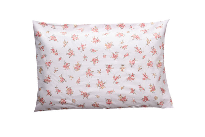 Completo letto lenzuola federe bifaccia double face stampa digitale in cotone made in italy FIORELLINI/PANNA
