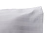 Completo letto lenzuola raso spigato rigato BIANCO