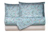 Completo letto lenzuola federe bifaccia double face stampa digitale in cotone made in italy RISVEGLIO DI PRIMAVERA/PANNA