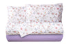 Completo letto lenzuola federe bifaccia double face stampa digitale in cotone made in italy SOTTOBOSCO/LILLA