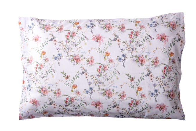 Set Copripiumino federe bifaccia Doubleface parure Copripiumino Stampa Digitale 100% Cotone Made in Italy SOTTOBOSCO/BIANCO