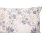Completo letto lenzuola stampato stampa fantasia in raso di puro di cotone made in Italy MATRIMONIALE MAGNOLIE AZZURRO - Vanita di raso