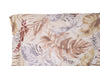 Completo letto lenzuola stampato stampa fantasia in raso di puro di cotone made in Italy MATRIMONIALE FOGLIE DIPINTE - Vanita di raso