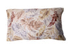 Completo letto lenzuola stampato stampa fantasia in raso di puro di cotone made in Italy MATRIMONIALE FOGLIE DIPINTE - Vanita di raso