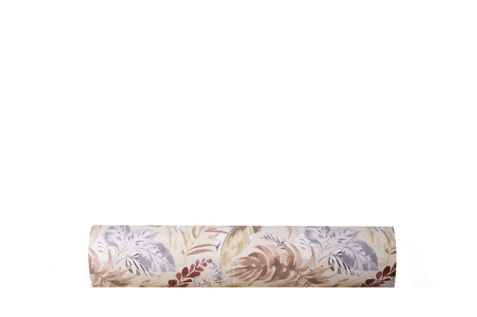 Completo letto lenzuola stampato stampa fantasia in raso di puro di cotone made in Italy MATRIMONIALE FOGLIE DIPINTE - Vanita di raso