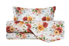Completo letto lenzuola stampato stampa fantasia in raso di puro di cotone made in Italy Matrimoniale Sara