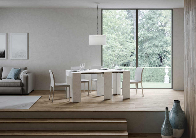 Tavolo consolle "Foggia" allungabile in legno per sala da pranzo