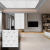 €3,49 pannello per boiserie a parete, rivestimento cassonato a soffitto e porte in PVC 3D 50X50cm mod. EXAGON