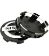 4 Coprimozzo Tappi Nissan Nero Juke Micra Patrol Navara 60mm Compatibile Borchie Ruote