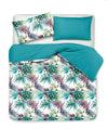 Set Copripiumino federe bifaccia Doubleface parure Copripiumino Stampa Digitale Cotone Made in Italy MALDIVE/VERDE AZZORRE