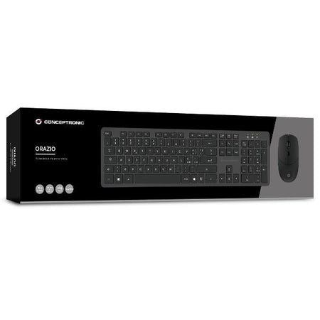 TASTIERA+MOUSE WIRELESS BK 1600 DPI 105 TASTI