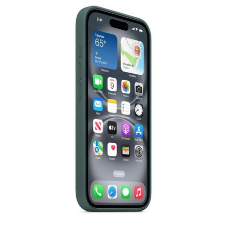 APPLE iPhone 16 - Custodia in silicone con MagSafe - Verde lago