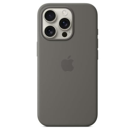 APPLE iPhone 16 Pro - Custodia in silicone con MagSafe - Grigio pietra
