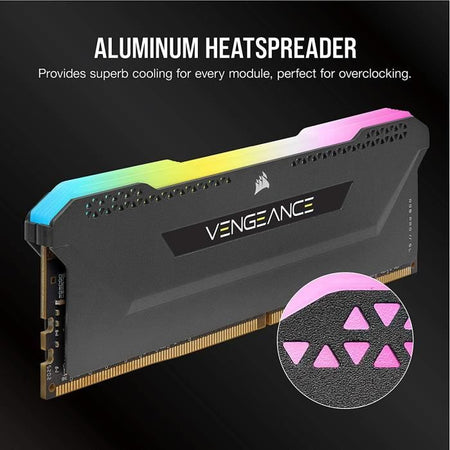 Memoria per PC CORSAIR DDR4 - VENGEANCE RGB PRO - 16 GB (2x8 GB) - 3600 Mhz - CAS 18 - Nero (CMH16GX4M2D3600C18)