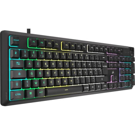Tastiera gaming a membrana cablata - CORSAIR - K55 CORE RGB - Retroilluminazione RGB a 10 zone - Grigia - Silenziosa e reattiva