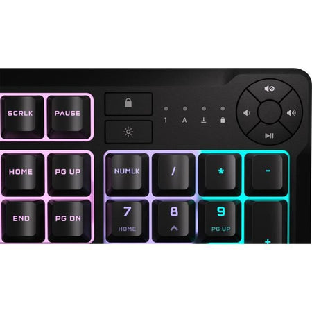 Tastiera gaming a membrana cablata - CORSAIR - K55 CORE RGB - Retroilluminazione RGB a 10 zone - Grigia - Silenziosa e reattiva