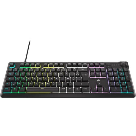 Tastiera gaming a membrana cablata - CORSAIR - K55 CORE RGB - Retroilluminazione RGB a 10 zone - Grigia - Silenziosa e reattiva