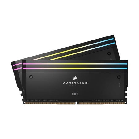 Memoria RAM - CORSAIR - Dominator Titanium RGB DDR5 - 64GB 2x32GB DIMM - 6600 MT/s - Intel XMP 3.0 - 1,40 V - Nero (CMP64GX5M2X6600C3