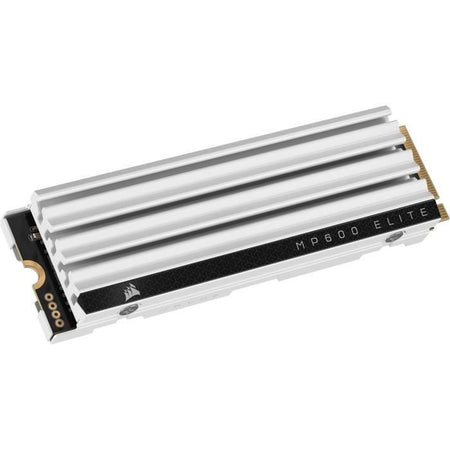 Unità SSD interna - CORSAIR - MP600 ELITE 1TB Gen4 PCIe x4 NVMe M.2 SSD ottimizzata per PS5 con dissipatore di calore LP - Bianco