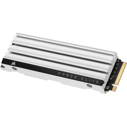Unità SSD interna - CORSAIR - MP600 ELITE 1TB Gen4 PCIe x4 NVMe M.2 SSD ottimizzata per PS5 con dissipatore di calore LP - Bianco