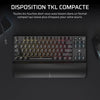 Tastiera da gioco - CORSAIR - K70 Core TKL Wireless - RGB, interruttori MLX Red v2