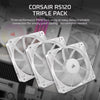 Confezione da 3 ventole PWM da 120 mm - CORSAIR - RS120 - Bianco
