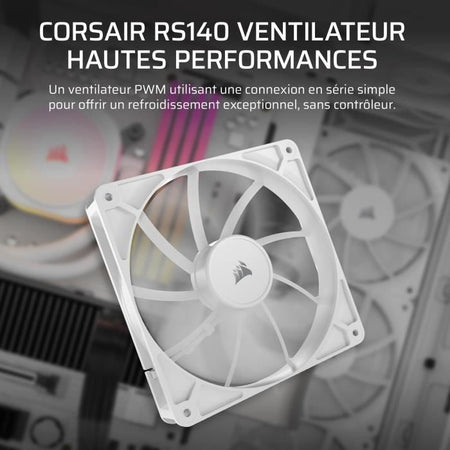Ventola PWM da 140 mm - CORSAIR - RS140 - Bianca