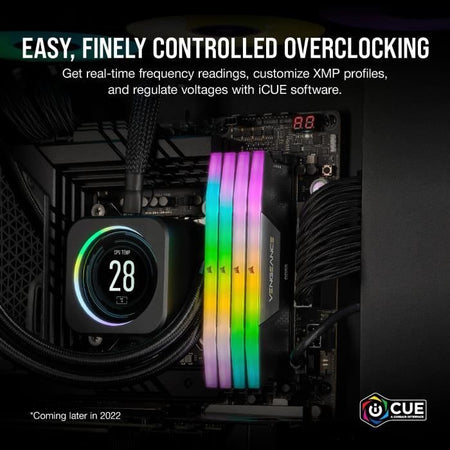 RAM - Corsair VEGEANCE RGB DDR5 - 32 GB 2x16GB Dimm - 5200MHz - non pufferico, 40-40-40-77, XMP 3.0, Black HeatSpreader, LED RGB, 1.25V