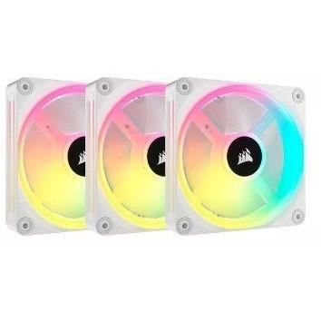 CORSAIR - Serie QX RGB - iCUE LINK QX120 RGB BIANCO - Ventilazione PC - 120mm - Starter Kit