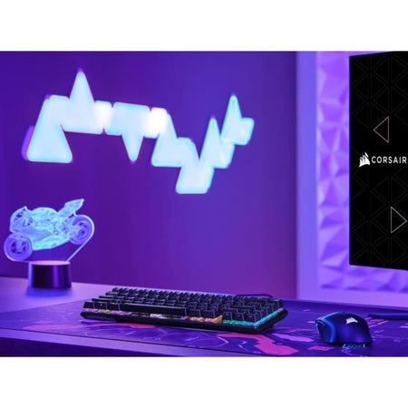 Tastiera da gioco ottica e meccanica - CORSAIR - K65 PRO MINI - Retroilluminazione LED RGB - Interruttori CORSAIR OPX - Nera