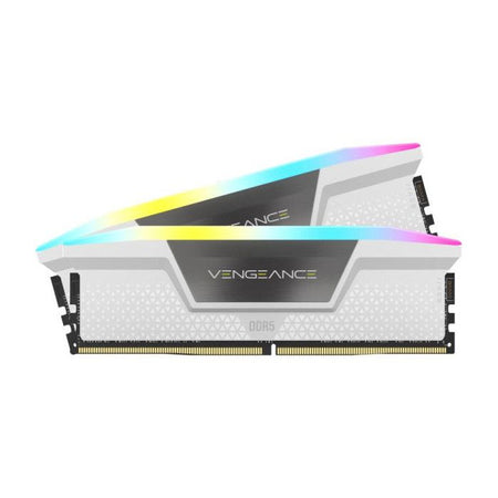 Memoria RAM - CORSAIR - Vengeance RGB DDR5 RAM 32 GB (2x16 GB) 6000 MHz CL30 compatibile con Intel XMP iCUE - Bianco