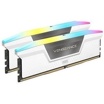 Memoria RAM - CORSAIR - Vengeance RGB DDR5 RAM 32 GB (2x16 GB) 6000 MHz CL30 compatibile con Intel XMP iCUE - Bianco
