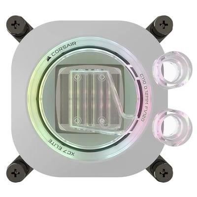 Raffreddamento ad acqua - CORSAIR - iCUE LINK XC7 RGB ELITE per presa Intel 1700 e AMD AM4/AM5 - Bianco