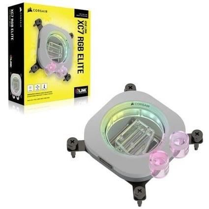 Raffreddamento ad acqua - CORSAIR - iCUE LINK XC7 RGB ELITE per presa Intel 1700 e AMD AM4/AM5 - Bianco
