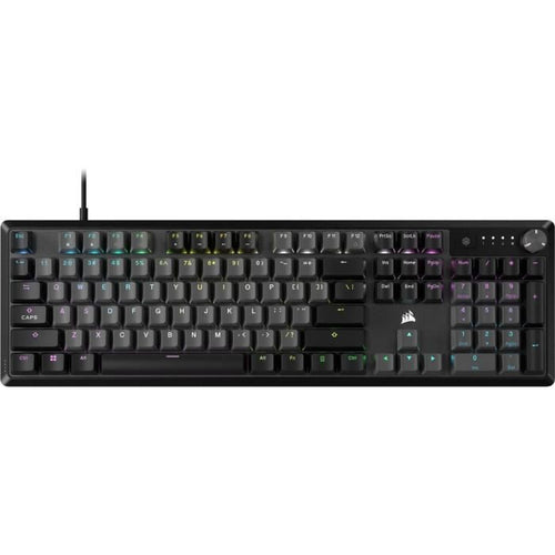 Tastiera da gioco meccanica - CORSAIR - K70 CORE RGB - Interruttori lineari CORSAIR Red - Insonorizzazione - Rotella - Grigia