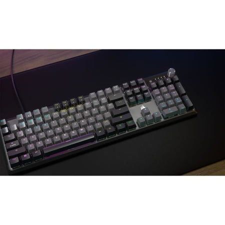 Tastiera da gioco meccanica - CORSAIR - K70 CORE RGB - Interruttori lineari CORSAIR Red - Insonorizzazione - Rotella - Grigia