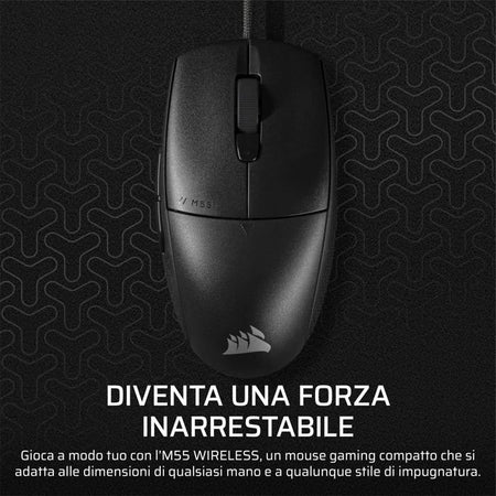 Mouse da gioco cablato - CORSAIR - M55 Cablato - 16.000 DPI - Ergonomico - Retroilluminazione RGB