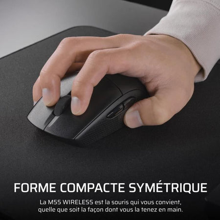 Mouse da gioco wireless - CORSAIR - M55 Wireless - Nero, simmetrico