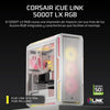 Case PC ATX - CORSAIR - 5000T LX RGB - 3 ventole LX120 RGB - Illuminazione Aurora RGB - Bianco