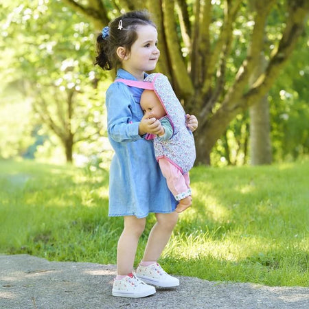 Marsupio porta-bebè - Corolle - Floreale - Per bambole 36/42 cm - dai 3 anni - Regolabile