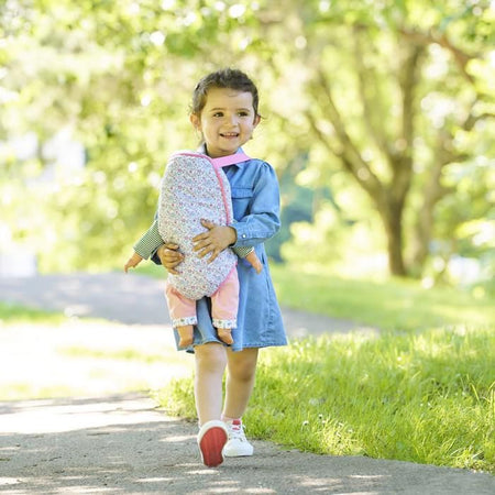 Marsupio porta-bebè - Corolle - Floreale - Per bambole 36/42 cm - dai 3 anni - Regolabile