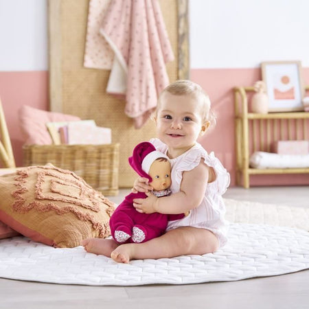 Doudou - COROLLE - Babipouce Rose Grenadine - 28 cm - profumo di vaniglia - dalla nascita