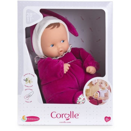 Doudou - COROLLE - Babipouce Rose Grenadine - 28 cm - profumo di vaniglia - dalla nascita