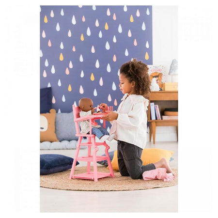 Corolle - sedia alta rosa - Accessorio per pasti - per Poupon 36 e 42 cm - 3 anni